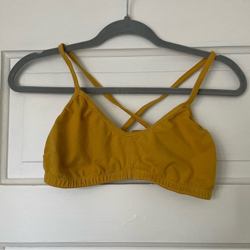 NWOT Pansy Cross Bra Sunflower XXL